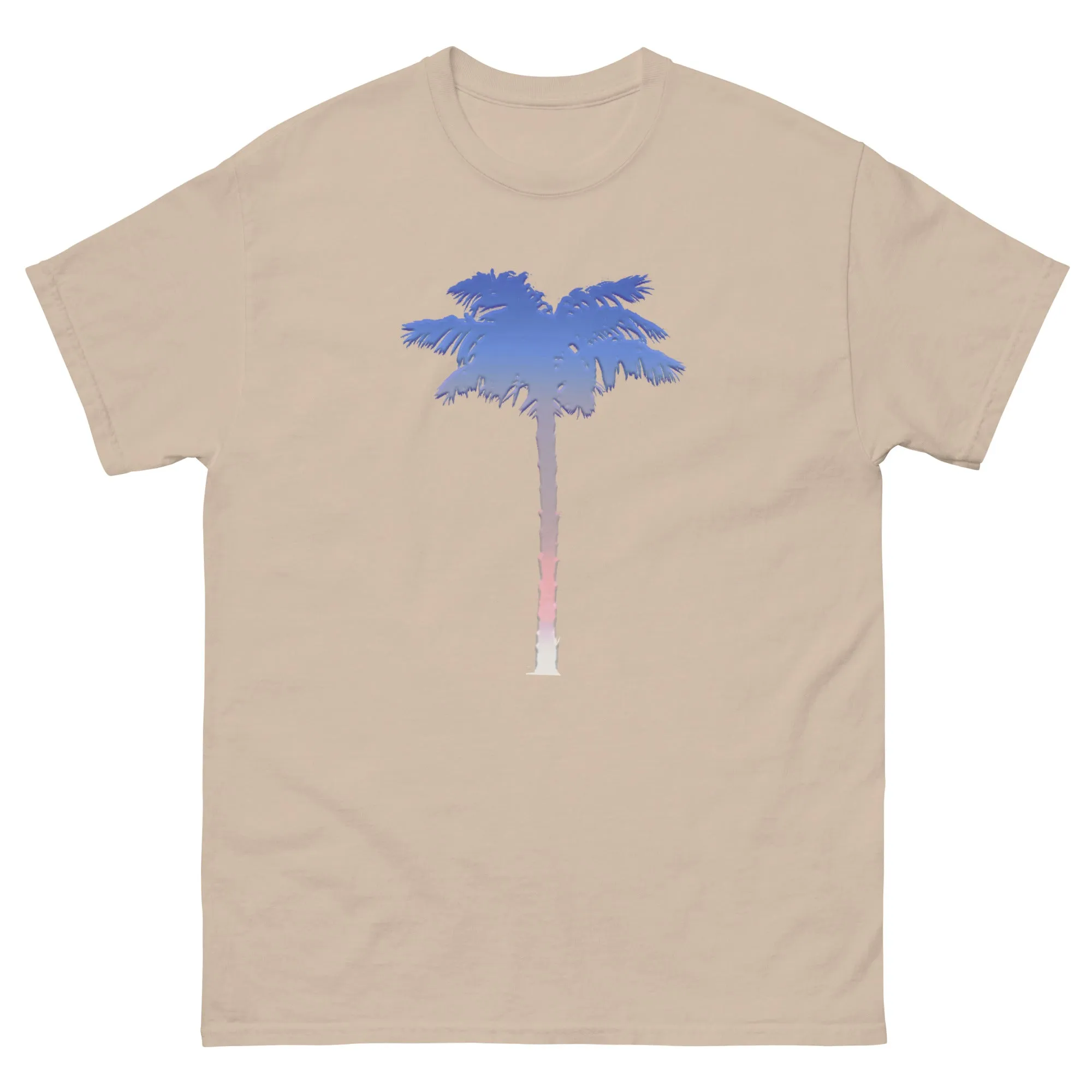 Men's Patriotic Palm Tree Red White Blue T-shirt