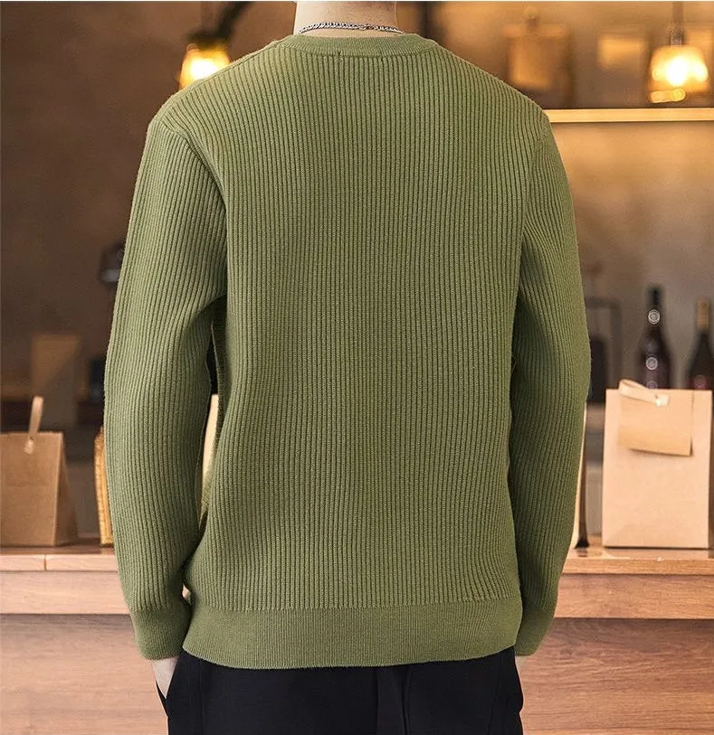 Men's Ribbed Sweater for a Casual Look