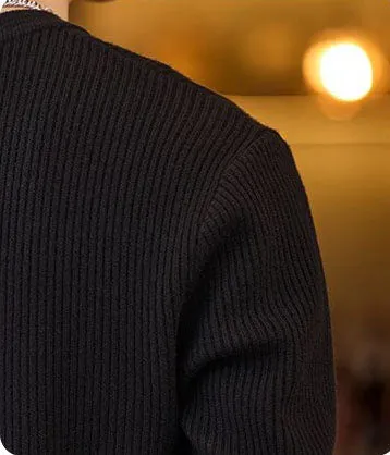 Men's Ribbed Sweater for a Casual Look