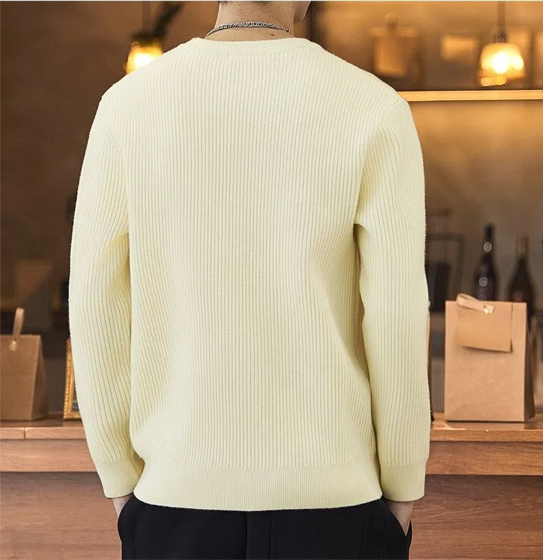 Men's Ribbed Sweater for a Casual Look