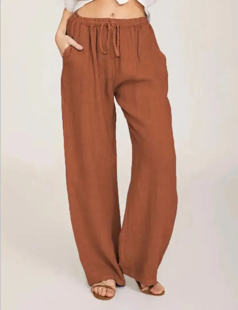 Mila | Airy Linen Pants | Casual & Comfortable | High Waist