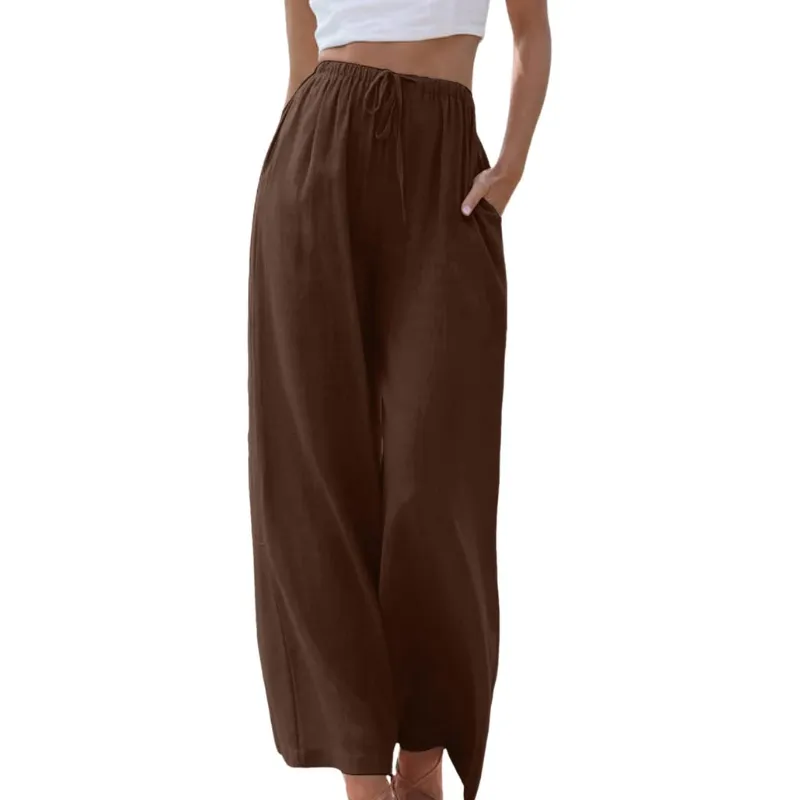 Mila | Wide Trousers with Drawstring | Casual Comfort | Airy Viscose