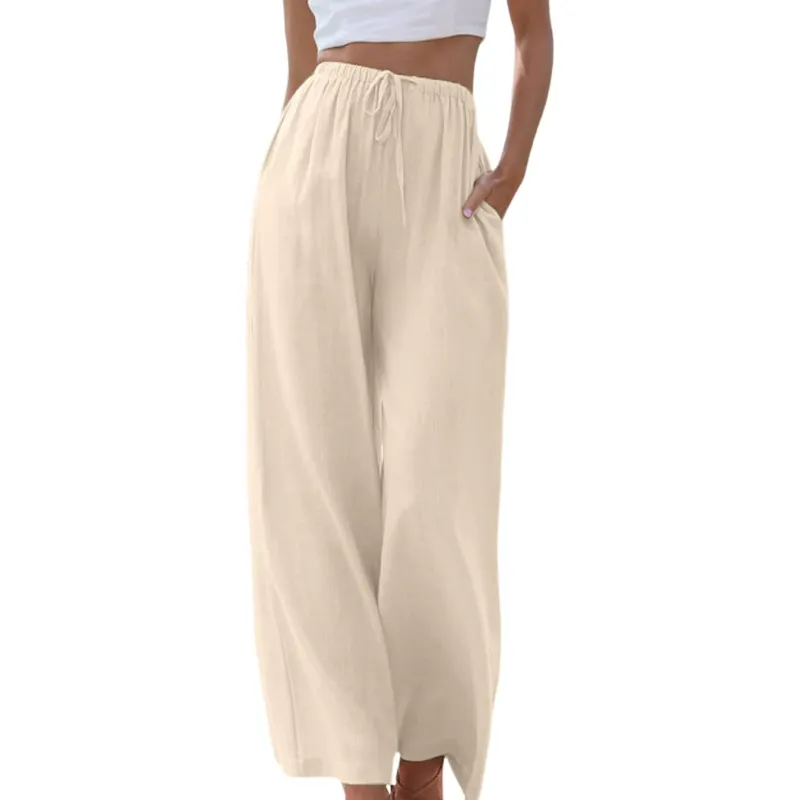 Mila | Wide Trousers with Drawstring | Casual Comfort | Airy Viscose