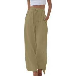 Mila | Wide Trousers with Drawstring | Casual Comfort | Airy Viscose