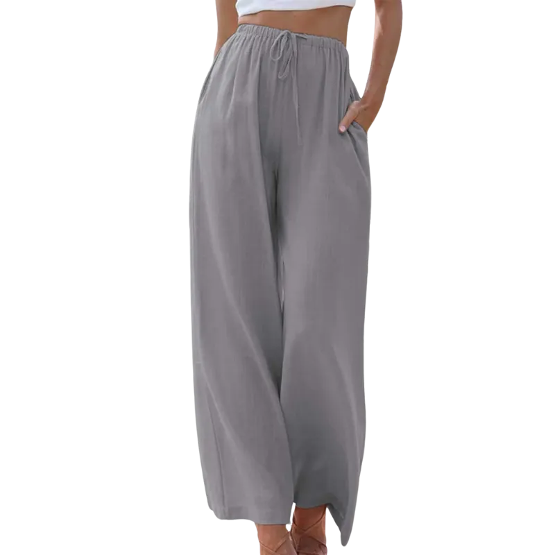 Mila | Wide Trousers with Drawstring | Casual Comfort | Airy Viscose