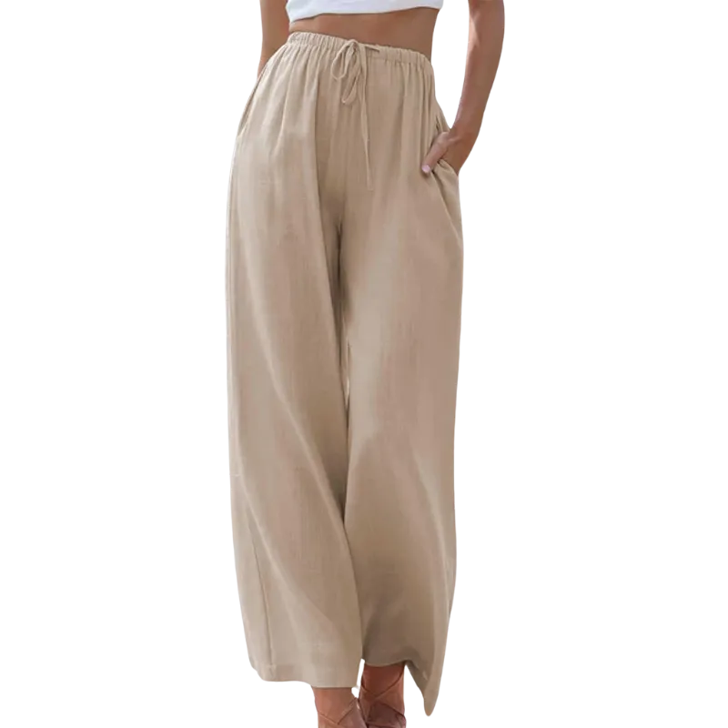 Mila | Wide Trousers with Drawstring | Casual Comfort | Airy Viscose