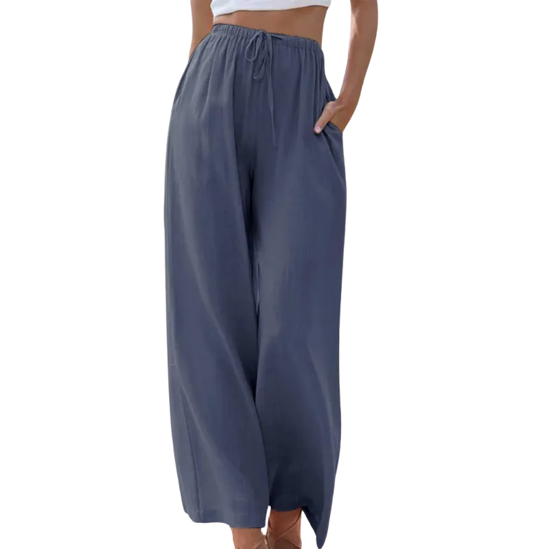 Mila | Wide Trousers with Drawstring | Casual Comfort | Airy Viscose