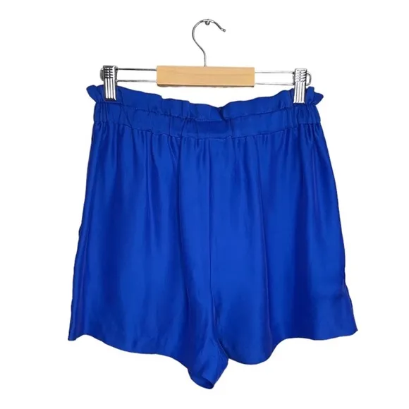 Milly Kori Gathered Shorts in Cobalt