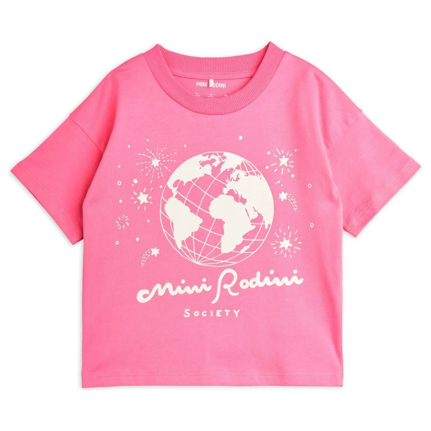 Mini Rodini Society Sp Ss Tee - Pink