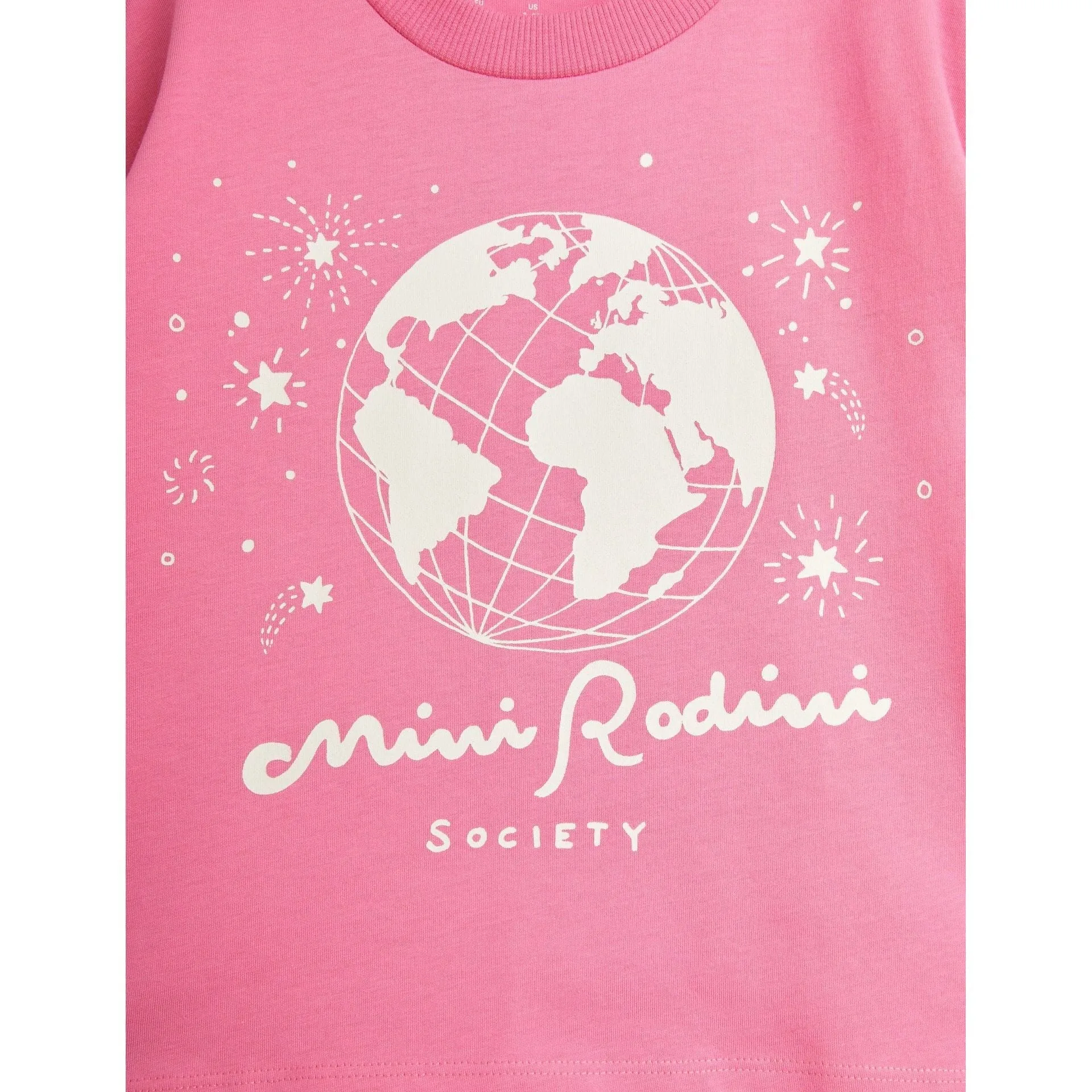 Mini Rodini Society Sp Ss Tee - Pink