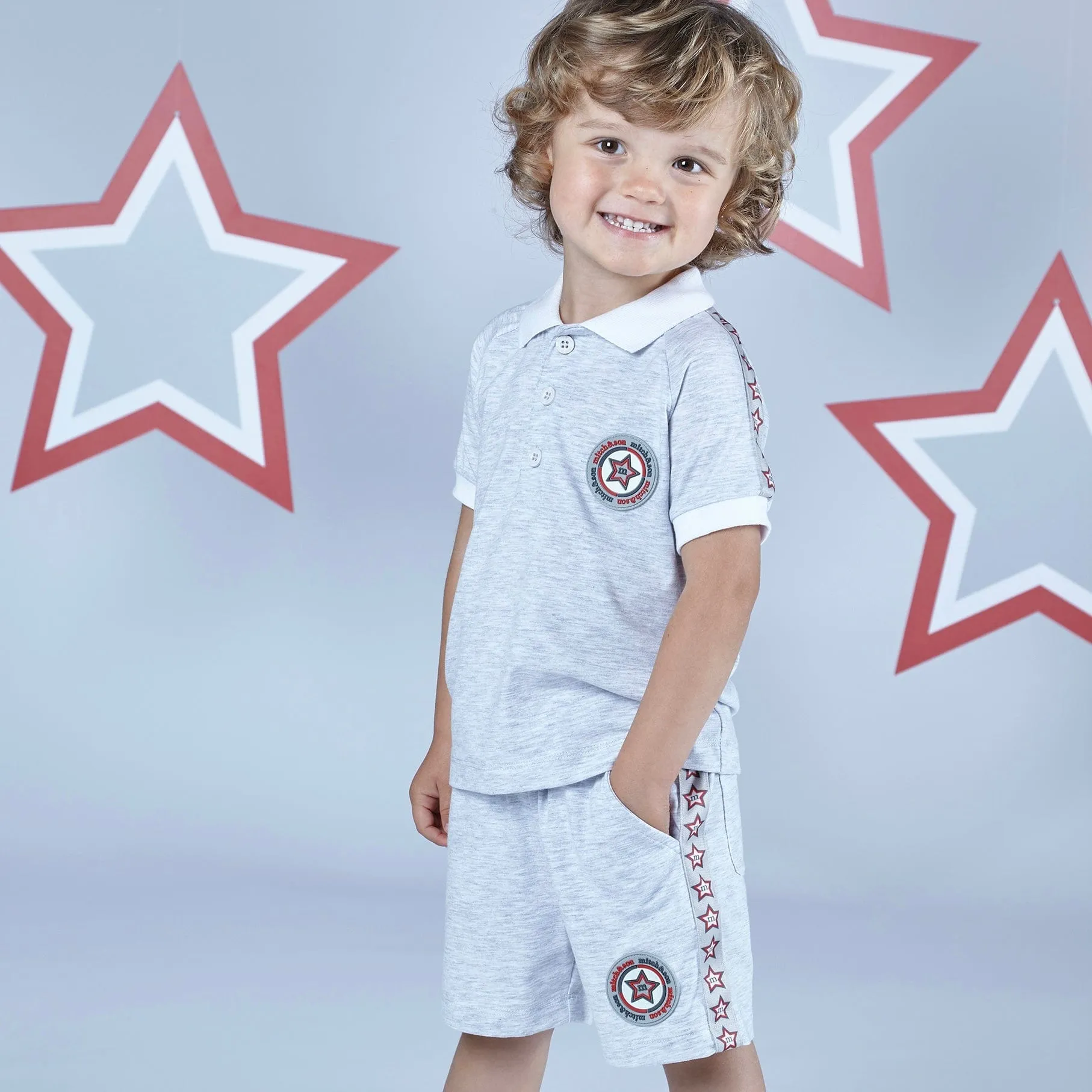MITCH & SON - Lennox A Summer Star Polo Set - Grey