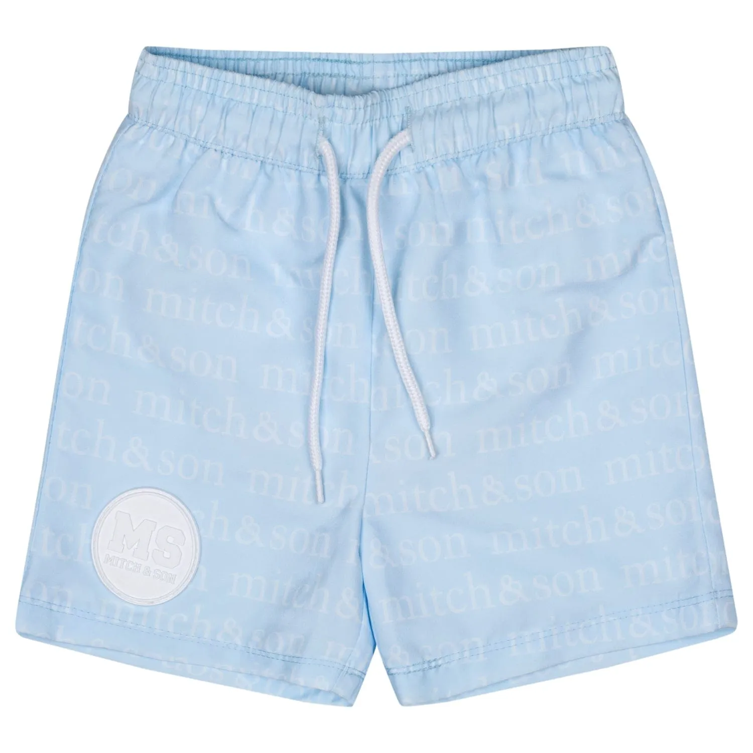 MITCH & SON - Triston Sandy Shores Mitch & Son Print Swim Shorts- Sky Blue