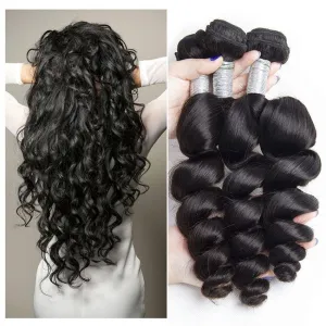 Modern Show 12A Mink Brazilian Loose Wave Natrural Black Virgin Hair 3 Bundles Unprocessed Remy Human Hair