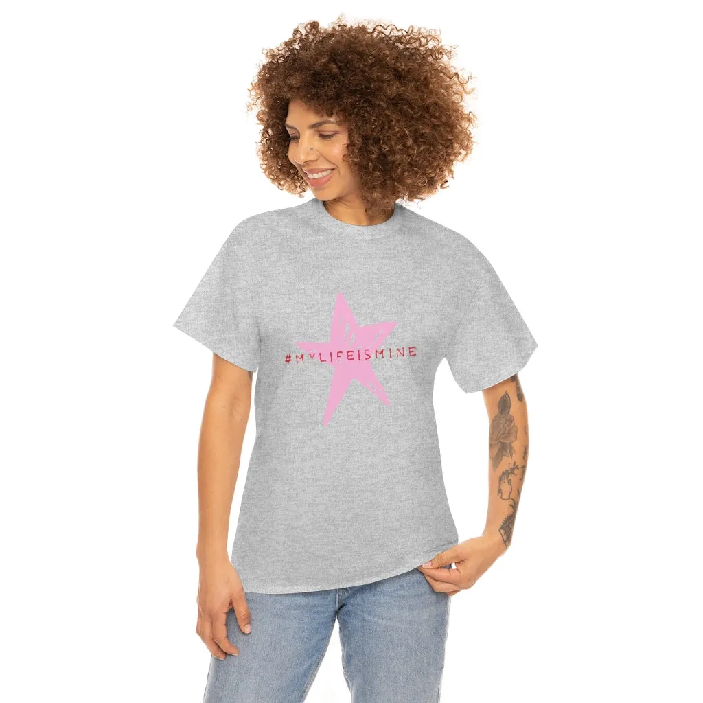My life is mine Tシャツ（ピンク星）ユニセックス男女兼用