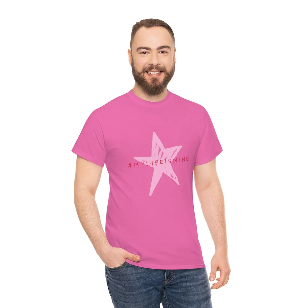 My life is mine Tシャツ（ピンク星）ユニセックス男女兼用