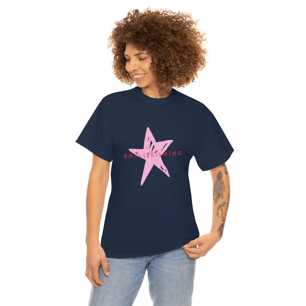 My life is mine Tシャツ（ピンク星）ユニセックス男女兼用
