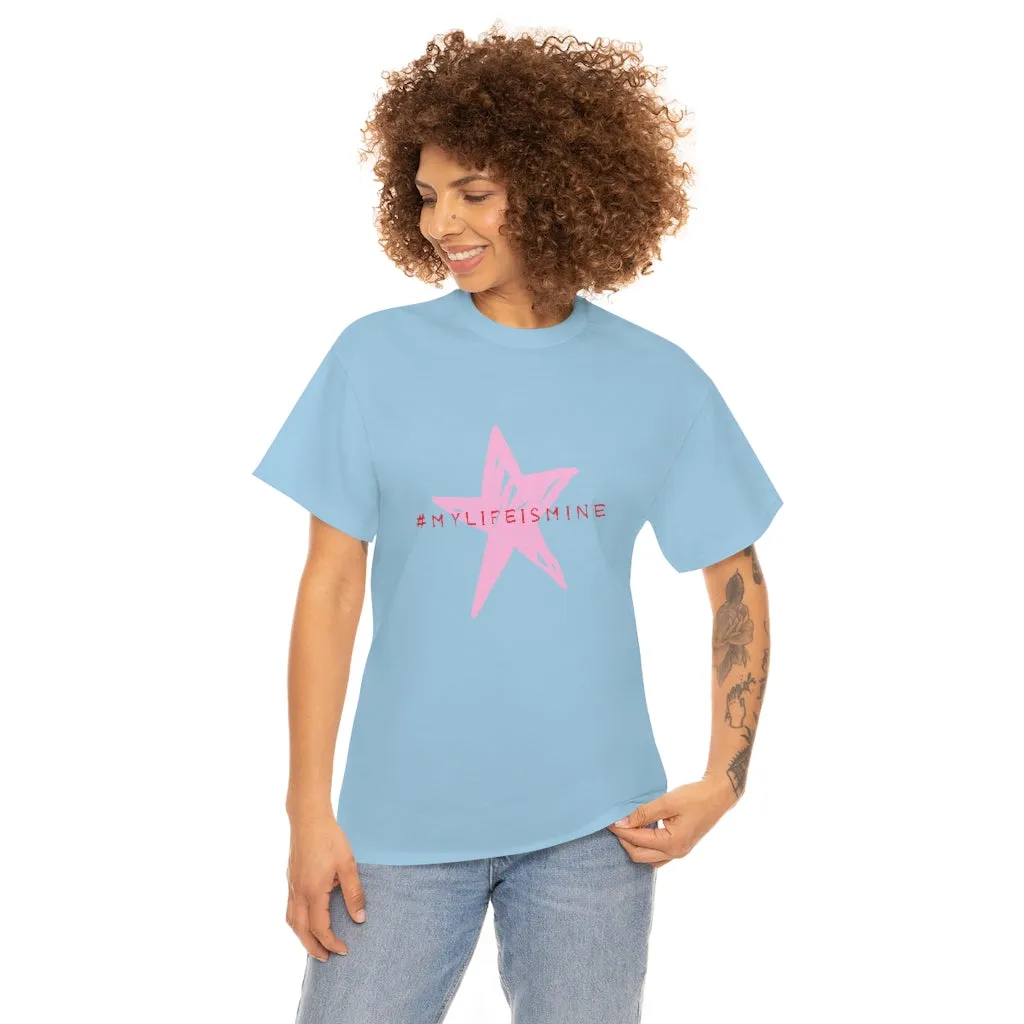 My life is mine Tシャツ（ピンク星）ユニセックス男女兼用