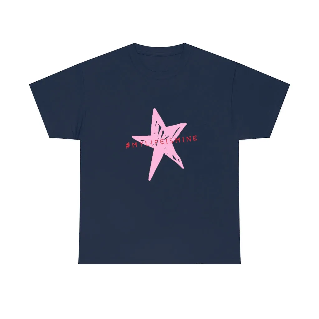 My life is mine Tシャツ（ピンク星）ユニセックス男女兼用