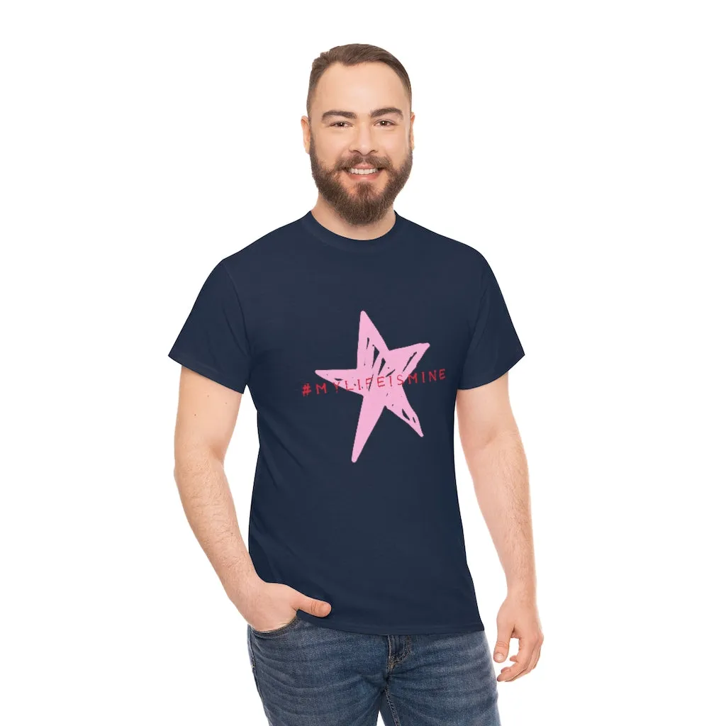 My life is mine Tシャツ（ピンク星）ユニセックス男女兼用