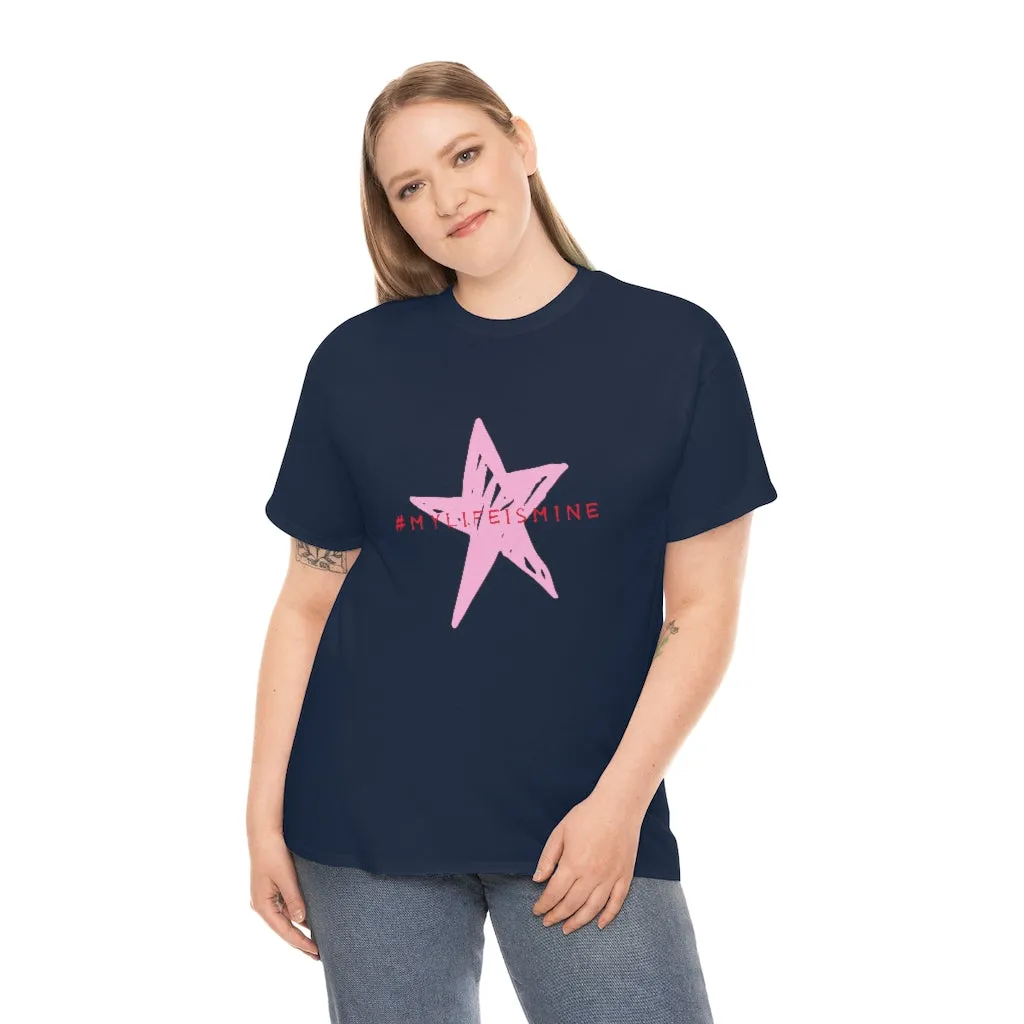 My life is mine Tシャツ（ピンク星）ユニセックス男女兼用