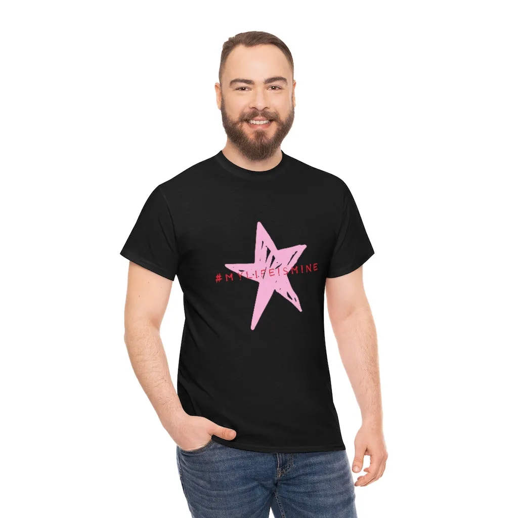 My life is mine Tシャツ（ピンク星）ユニセックス男女兼用