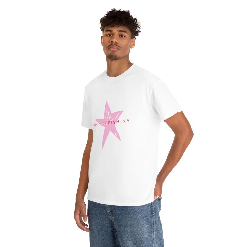 My life is mine Tシャツ（ピンク星）ユニセックス男女兼用