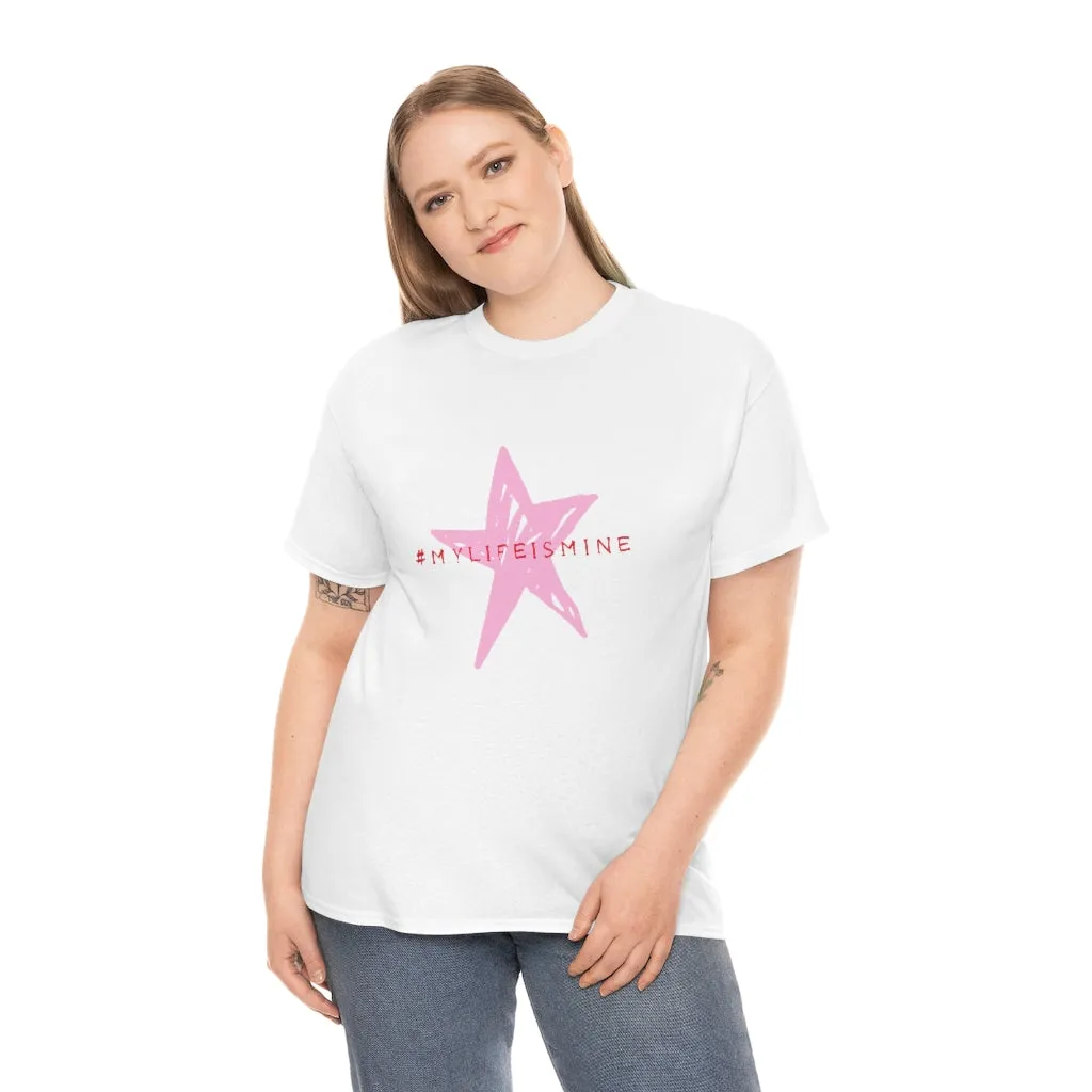 My life is mine Tシャツ（ピンク星）ユニセックス男女兼用