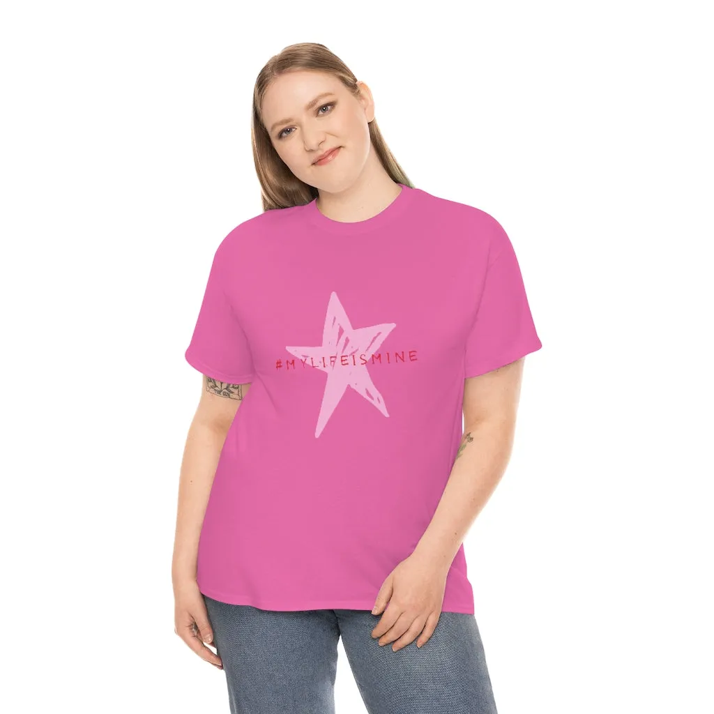My life is mine Tシャツ（ピンク星）ユニセックス男女兼用