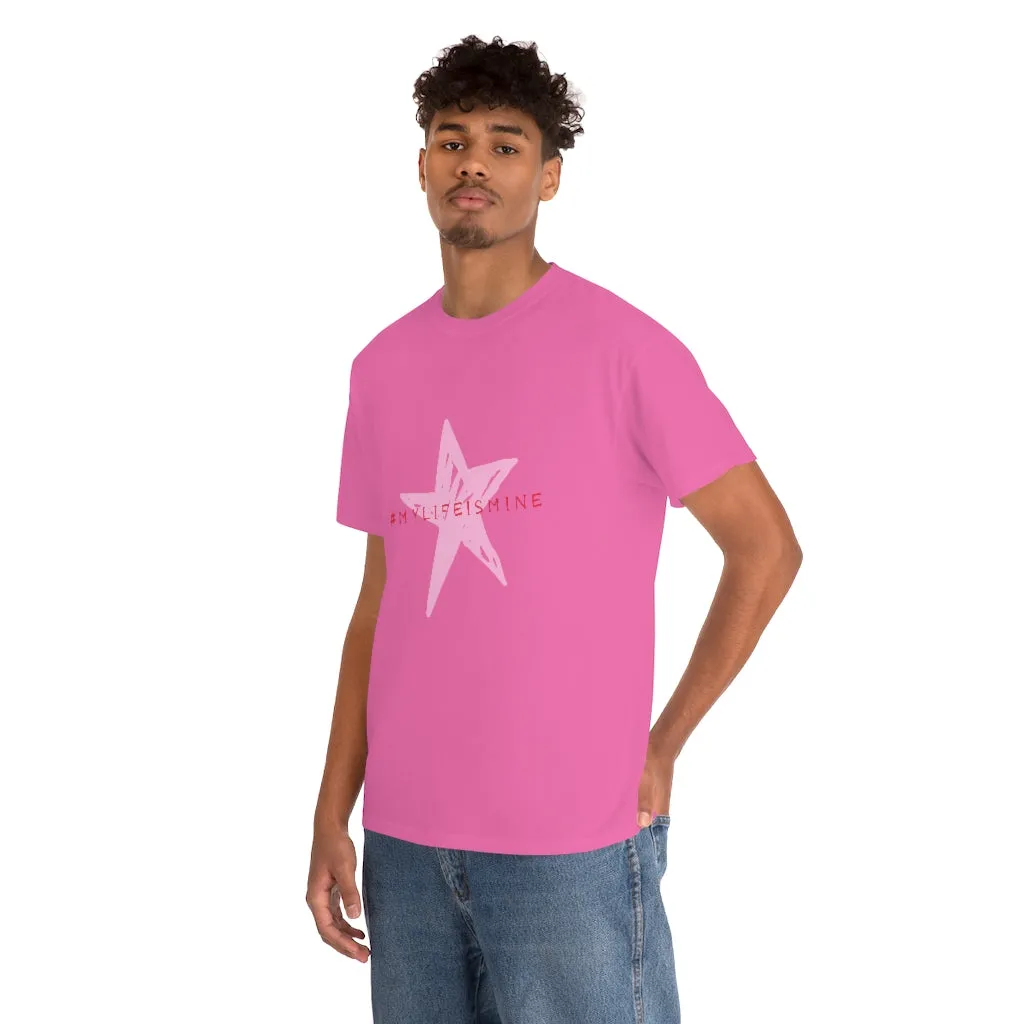 My life is mine Tシャツ（ピンク星）ユニセックス男女兼用