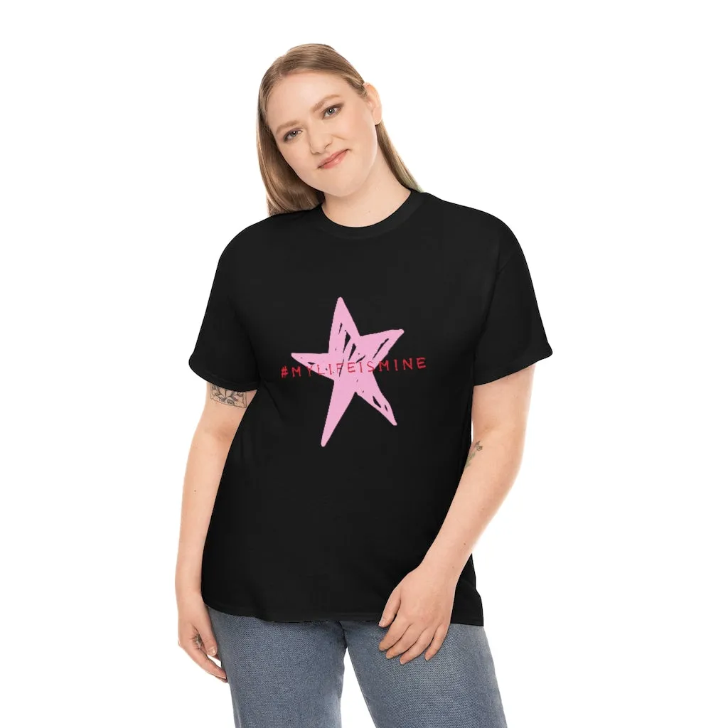 My life is mine Tシャツ（ピンク星）ユニセックス男女兼用