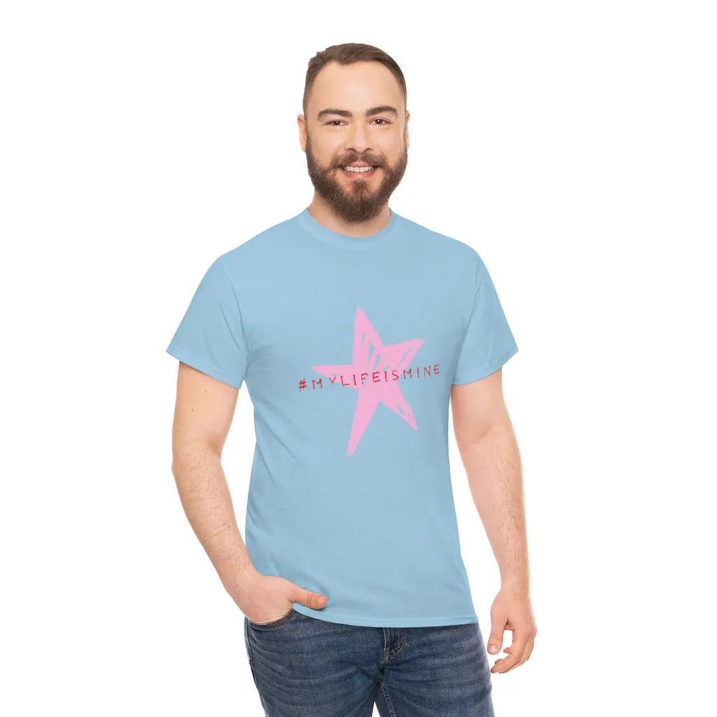 My life is mine Tシャツ（ピンク星）ユニセックス男女兼用