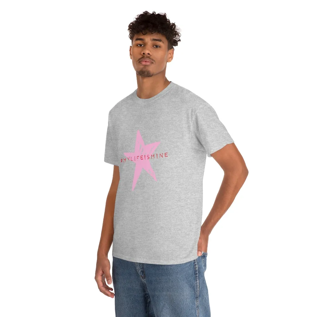 My life is mine Tシャツ（ピンク星）ユニセックス男女兼用