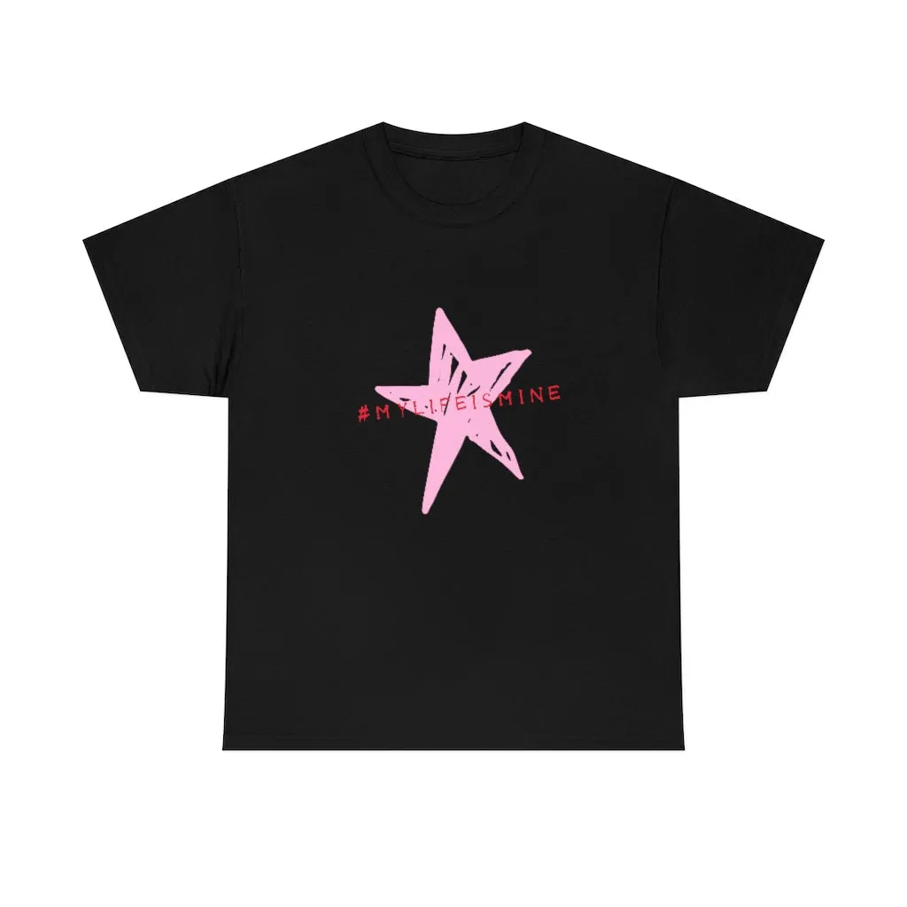 My life is mine Tシャツ（ピンク星）ユニセックス男女兼用