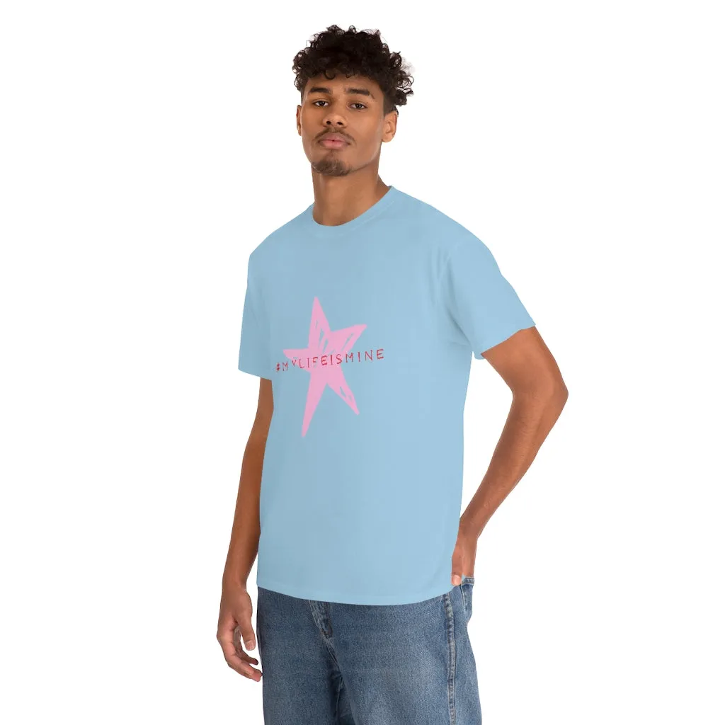My life is mine Tシャツ（ピンク星）ユニセックス男女兼用