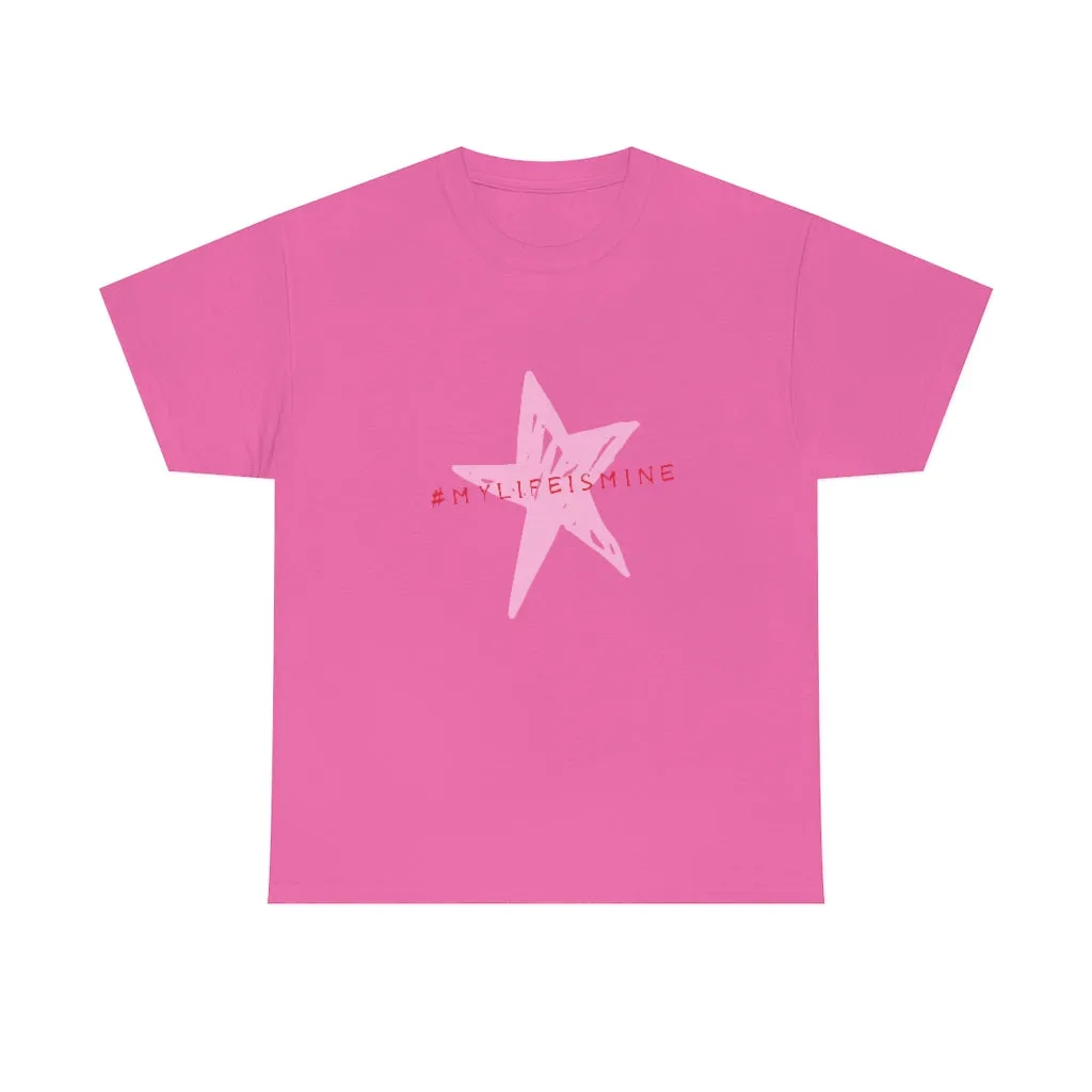 My life is mine Tシャツ（ピンク星）ユニセックス男女兼用