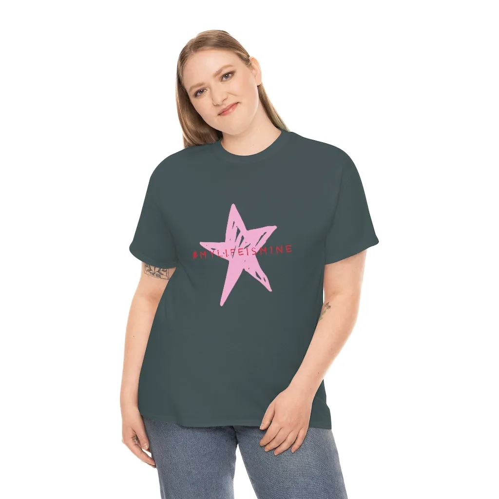 My life is mine Tシャツ（ピンク星）ユニセックス男女兼用