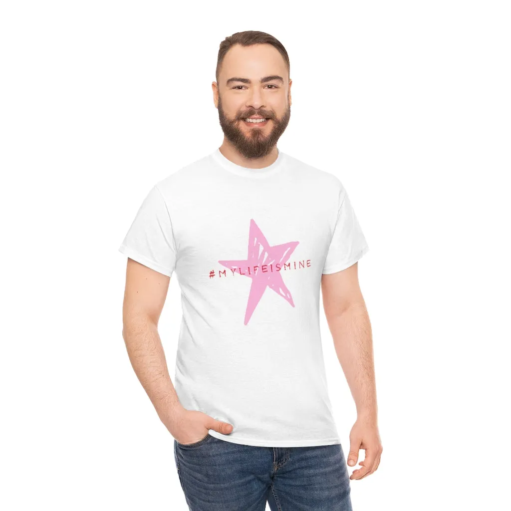 My life is mine Tシャツ（ピンク星）ユニセックス男女兼用