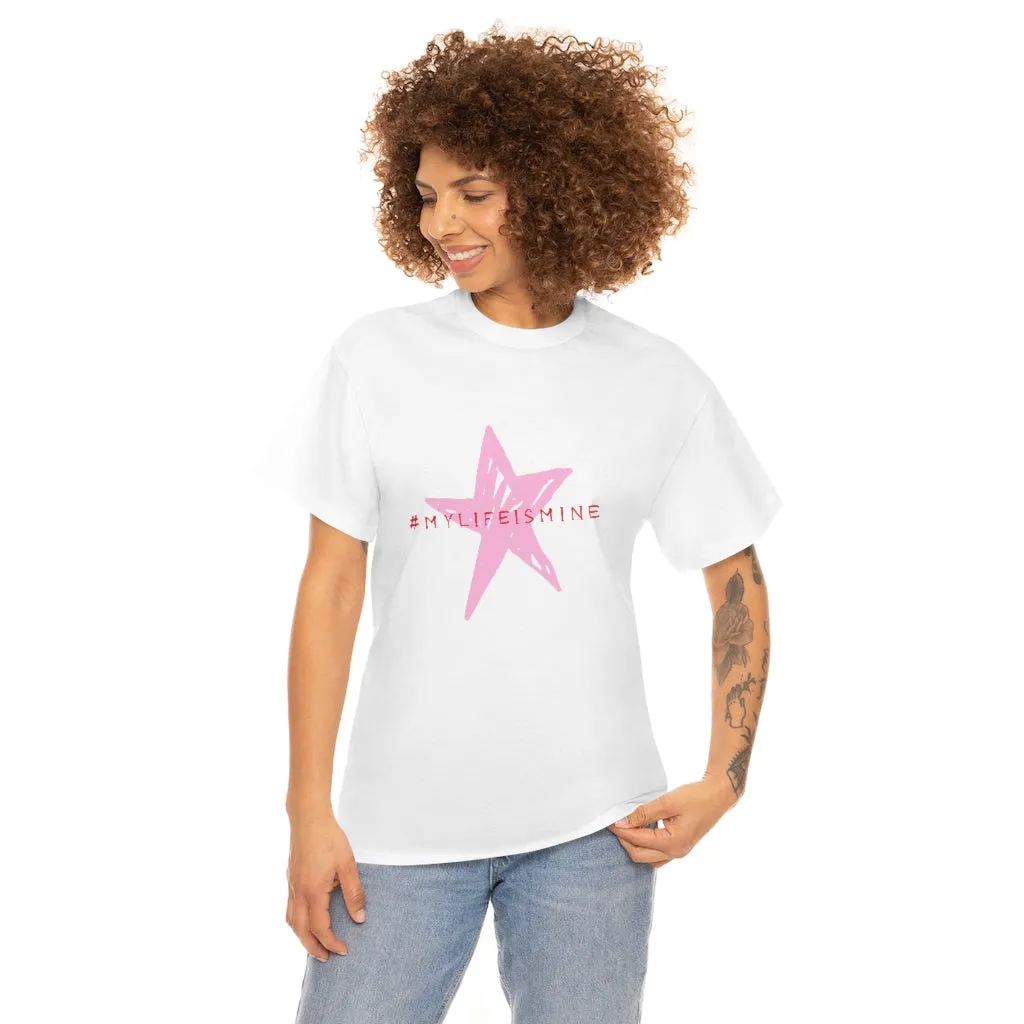 My life is mine Tシャツ（ピンク星）ユニセックス男女兼用
