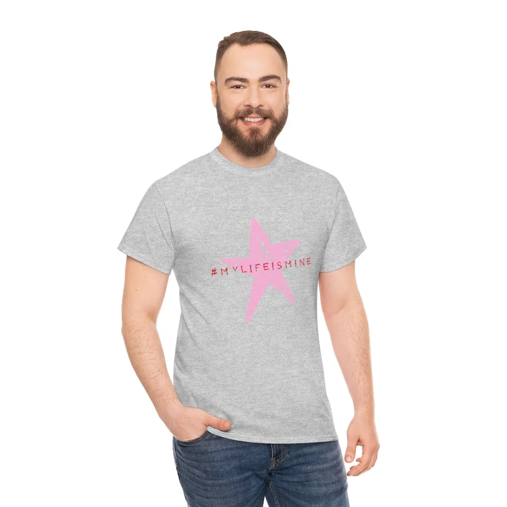 My life is mine Tシャツ（ピンク星）ユニセックス男女兼用