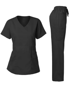 Natural Stretch Women's Y-Neck Scrub Sets [NS2102]