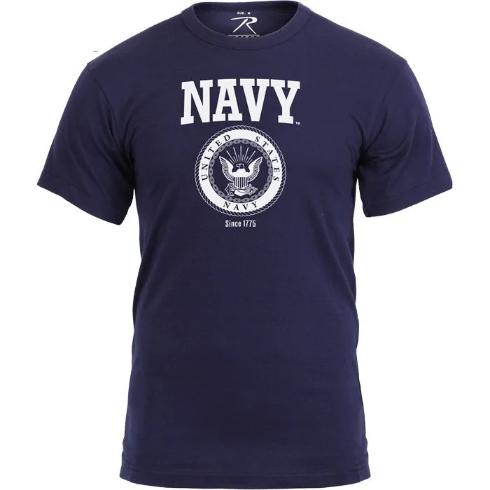 Navy Blue - Official US Navy Emblem "Since 1775" T Shirt