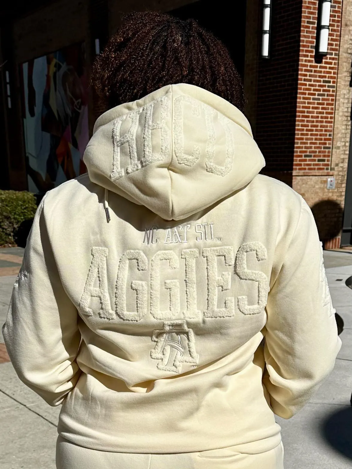 NC AT SU SET. | CREAM (Chenille) |  Hoodie / Jogger / GOAT Shorts  (aja)