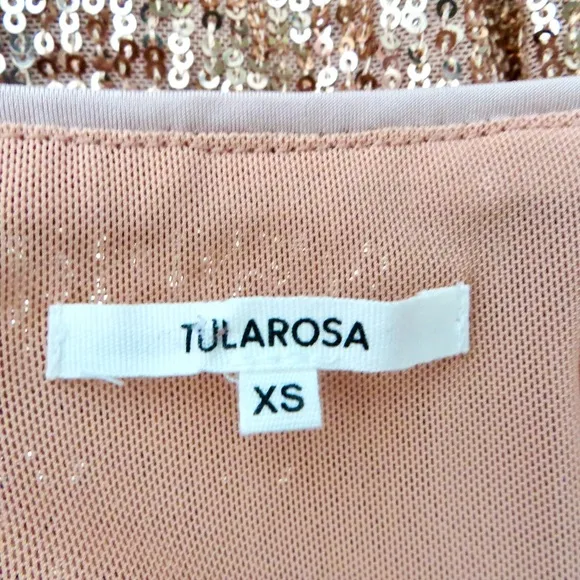 NEW! Tularosa Sequin Emilia Skort Shorts Rose Gold Pink SZ XS