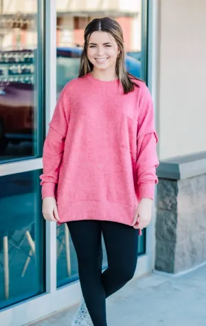 Night Owl Sweater in Rose