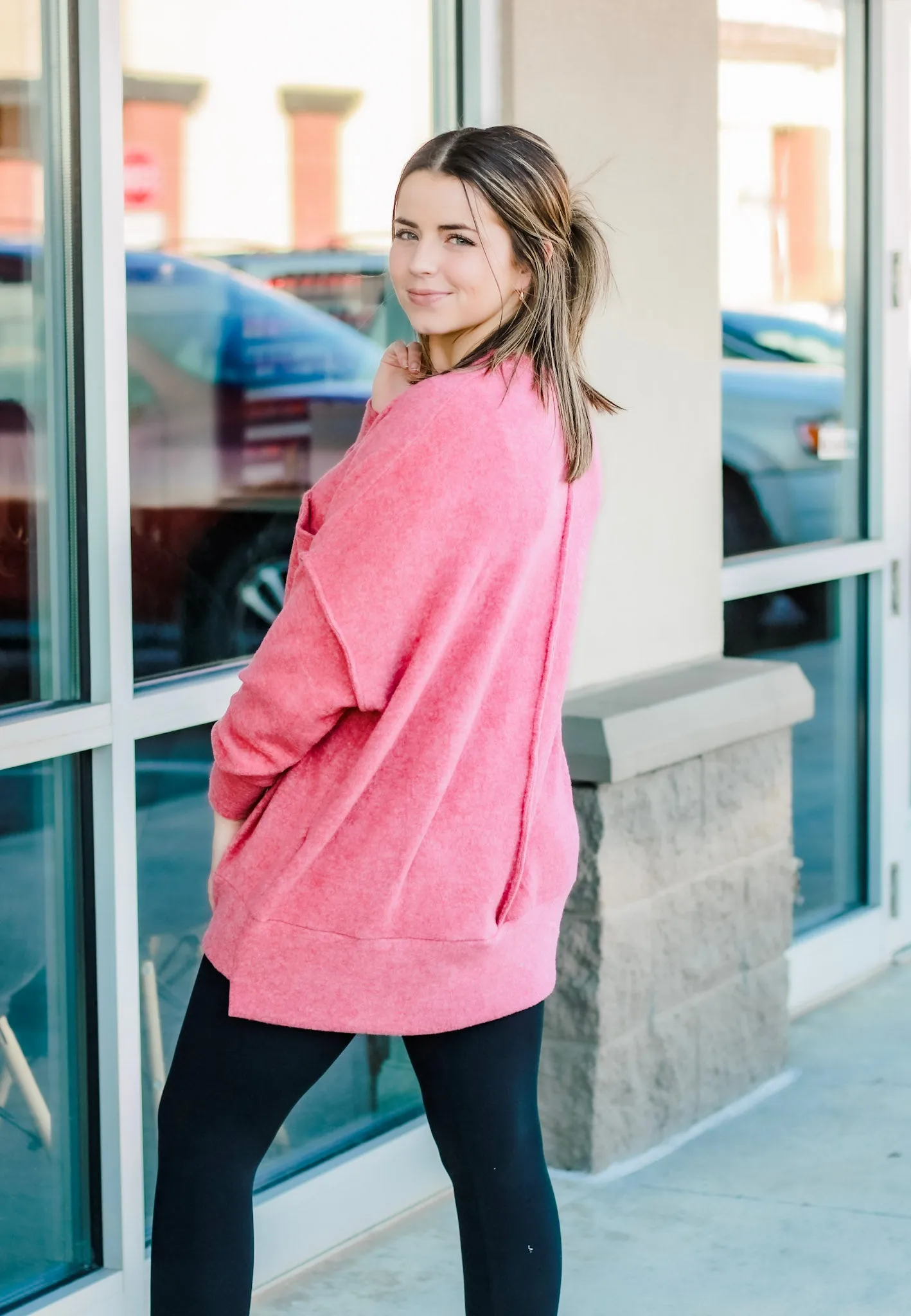 Night Owl Sweater in Rose