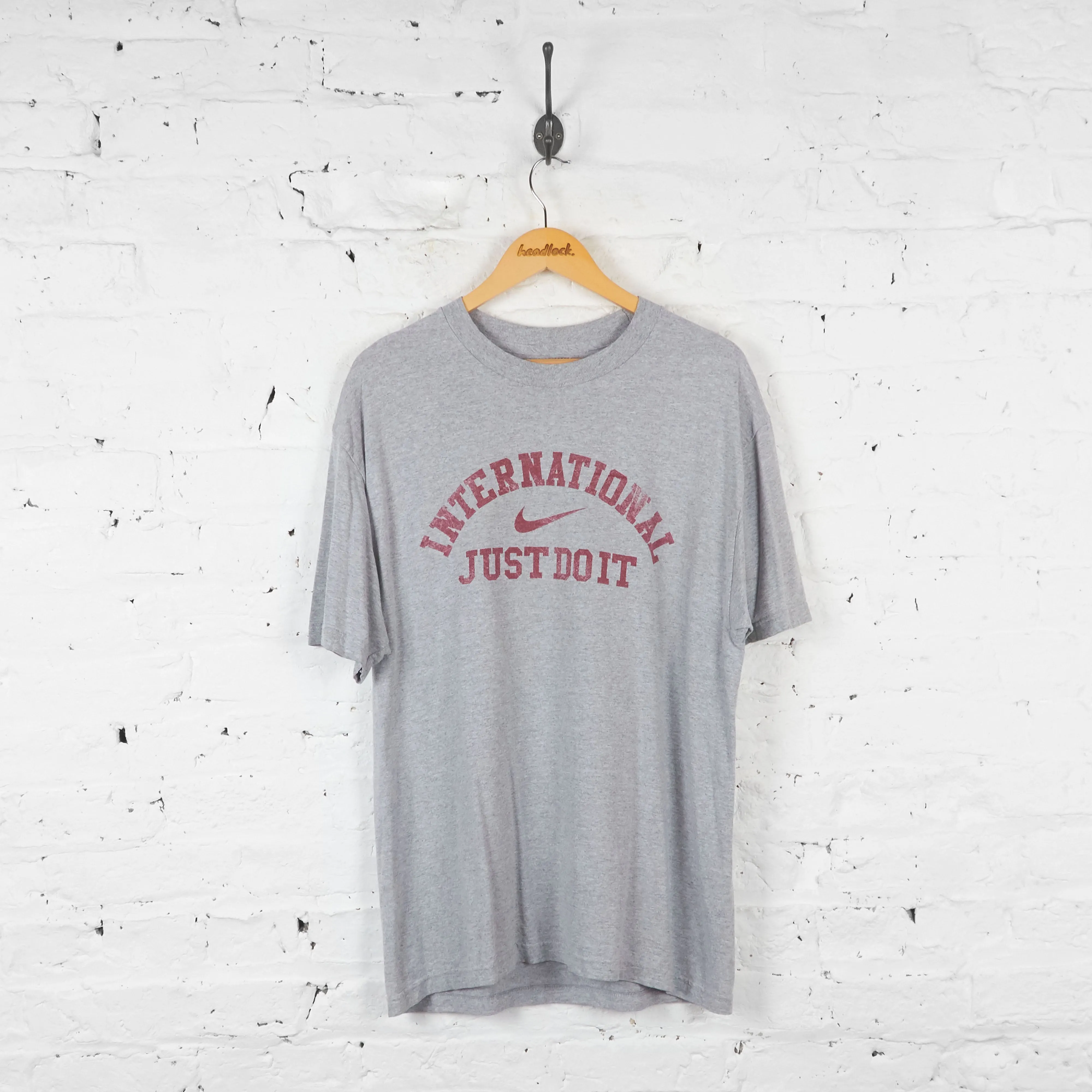 Nike International Just Do It T Shirt - Grey - L