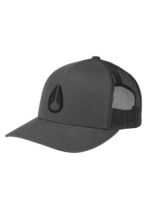 Nixon Iconed Trucker Hat - Charcoal / Black