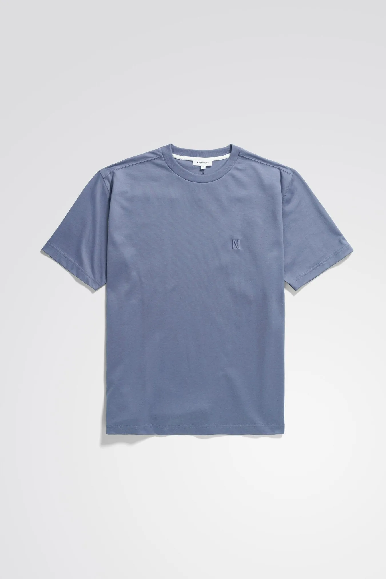 Norse Projects - Johannes Organic N Logo T-shirt - Fog Blue