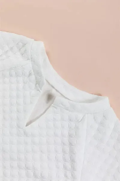Notched Long Sleeve Sweater