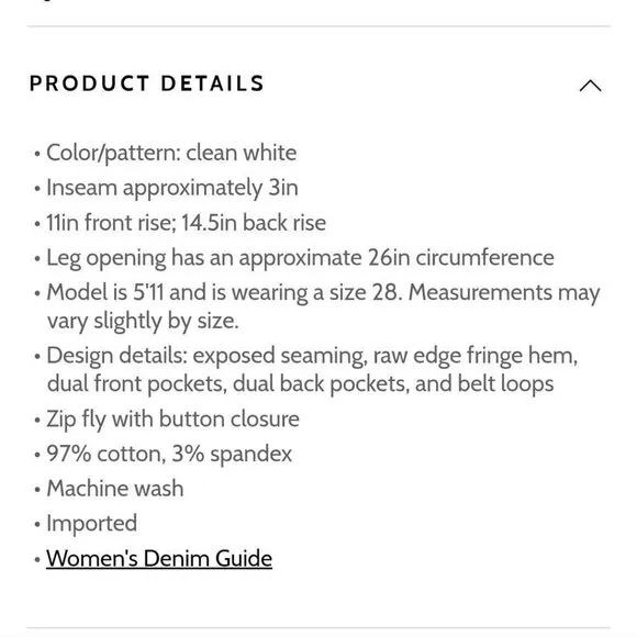 NWT 7 For All Mankind High-Waisted Cutoff in Clean White